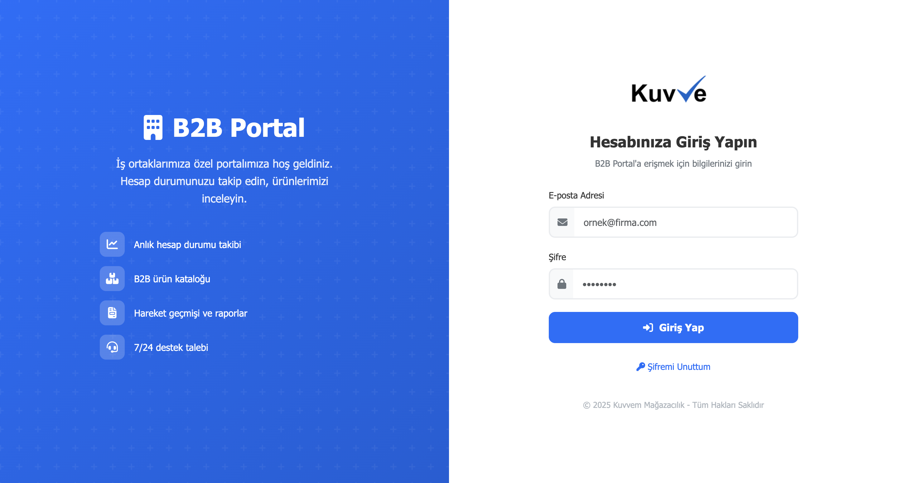 B2B Portal ekran goruntusu 2
